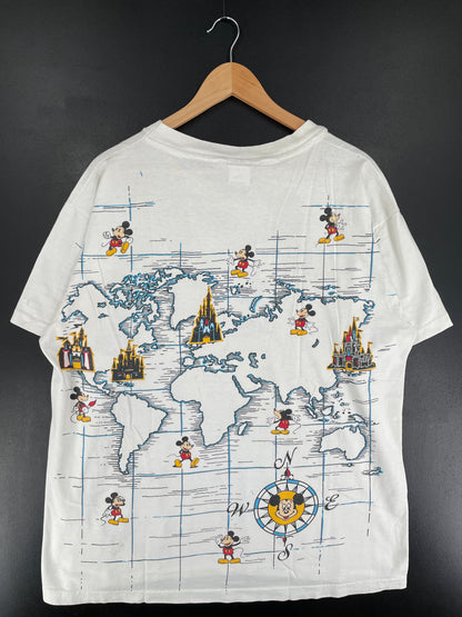90's DISNEY MICKEY Made in USA Size Approx.XL Vintage T-Shirt / F599T