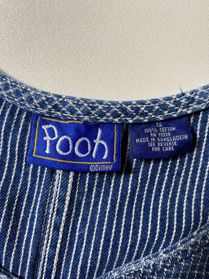 00' DISNEY WINNIE THE POOH Size Women's S Denim Overall / E8769P