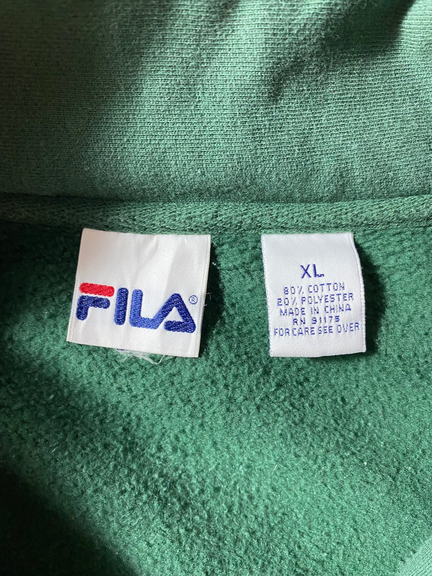 90’s FILA Size XL Vintage Half Zip Sweat-shirt / E8645S