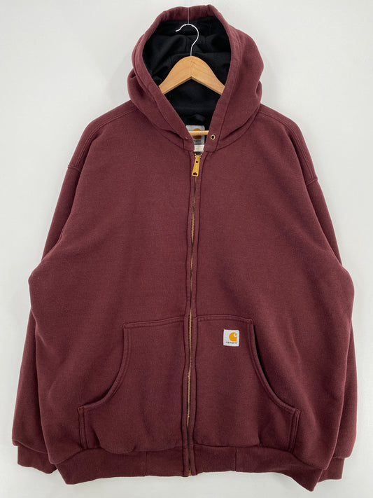 Vintage CARHARTT Size XL Zip-Up Hoodie Sweat-Shirt / F229S