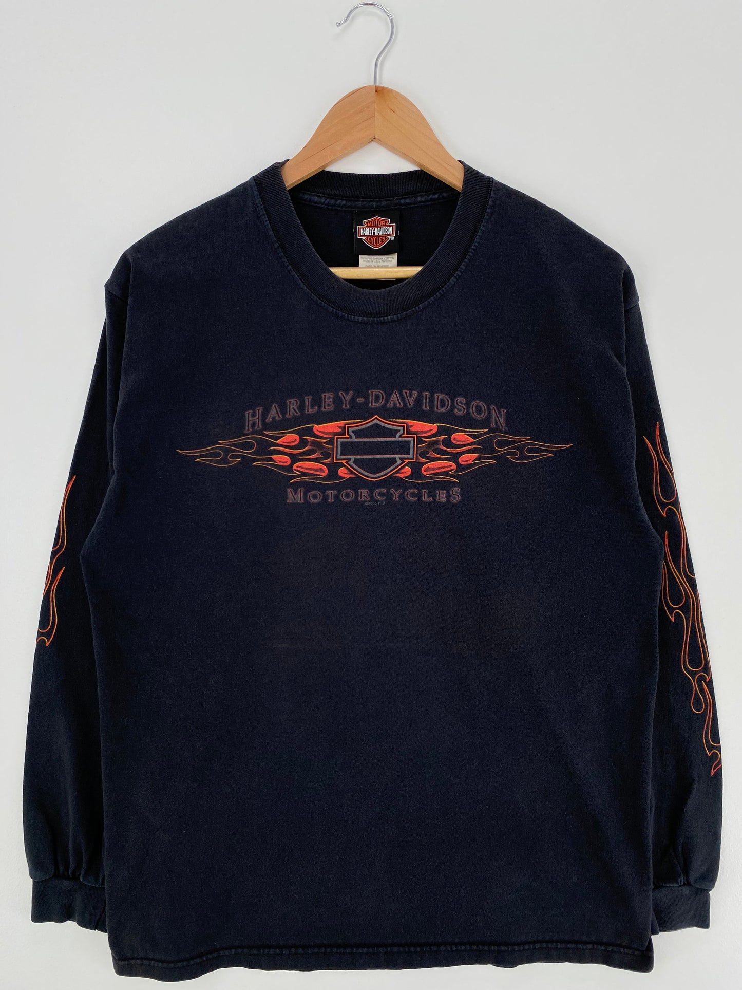 2005 HARLEY DAVIDSON Made in USA Size L Vintage Long Sleeve T-Shirt / F1812T