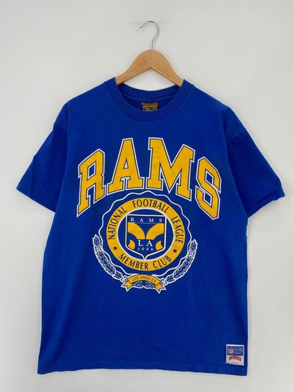 90’s LOS ANGELES RAMS Made in USA Size XL Vintage NFL T-shirt / F219T