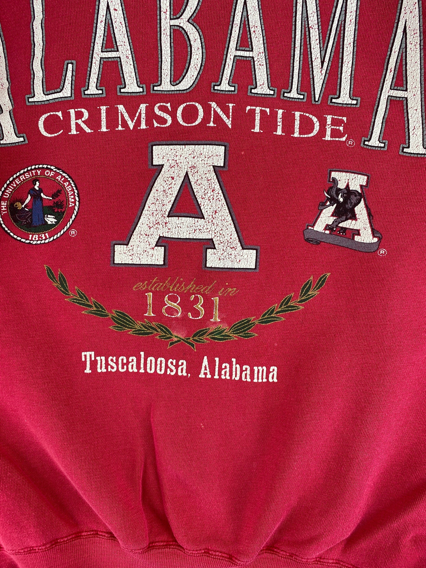 90’s ALABAMA CRIMSON TIDE Size M College Sweat-shirt / F7932S