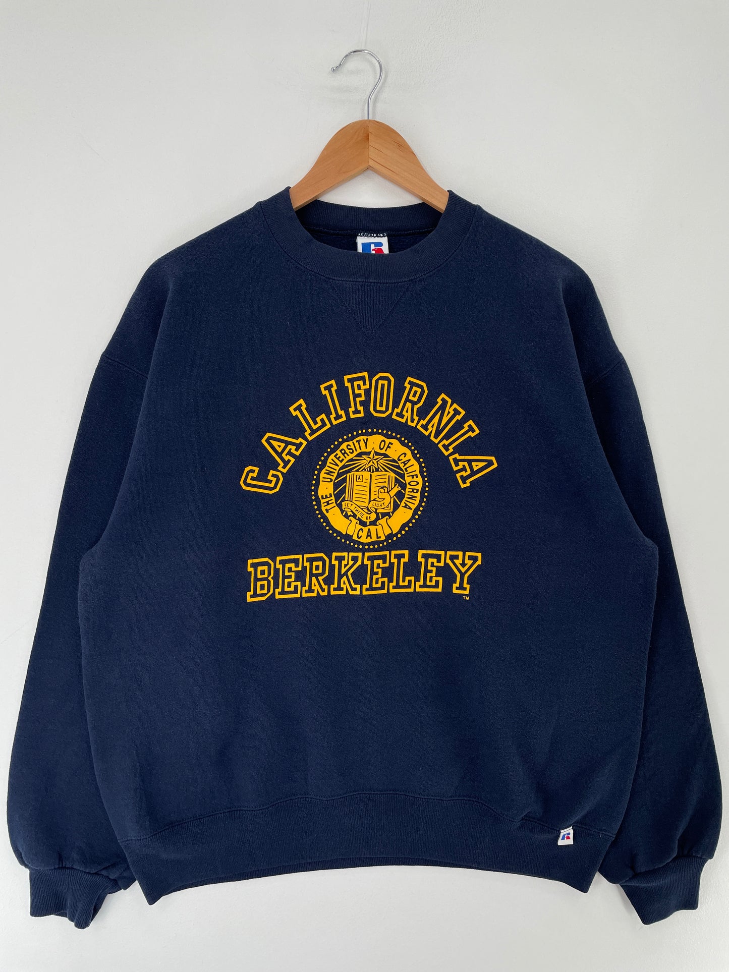 90's RUSSELL x UNIVERSITY OF CALIFORNIA BERKELEY Made in USA Size L Vintage College Sweat-Shirt / F410S
