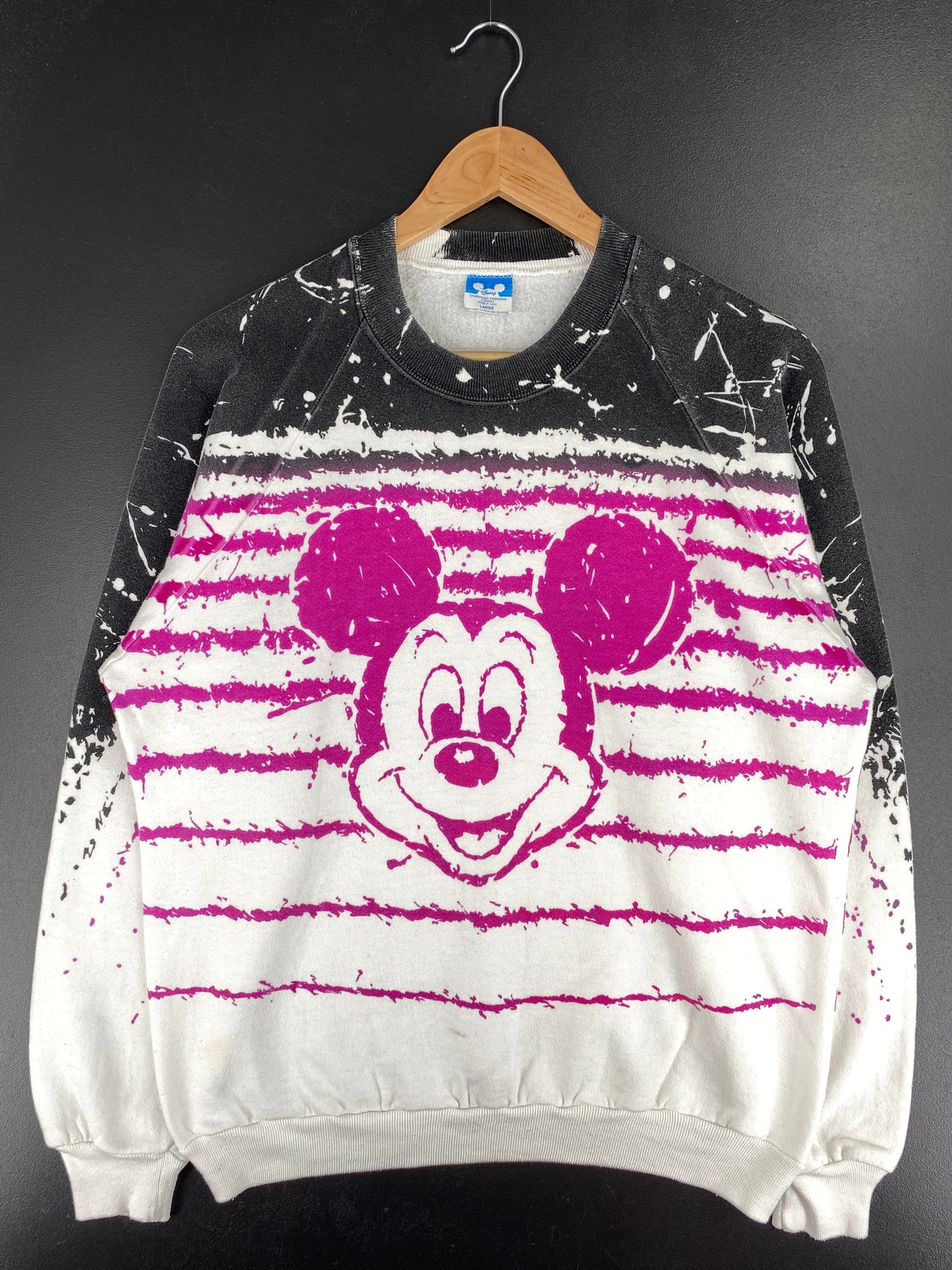 80's DISNEY MICKY Made in USA Size L Vintage Sweat-shirt / F8332S