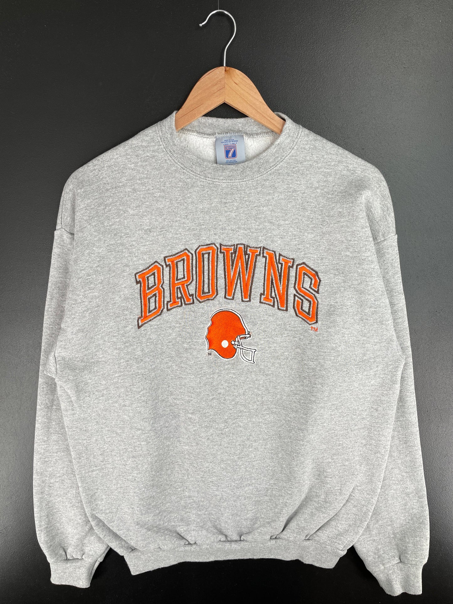 90's CLEVELAND BROWNS Made in USA Size L Vintage NFL Sweat-Shirt / F4807S