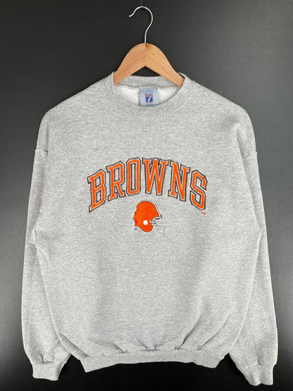 90's CLEVELAND BROWNS Made in USA Size L Vintage NFL Sweat-Shirt / F4807S