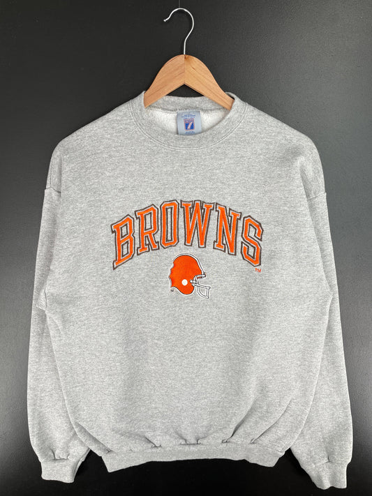 90's CLEVELAND BROWNS Made in USA Size L Vintage NFL Sweat-Shirt / F4807S