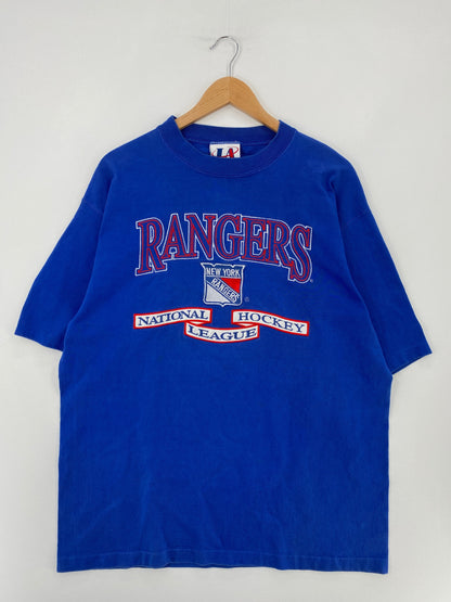 90’s NEW YORK RANGERS Made in USA Size L Vintage NHL T-shirt / G1155T