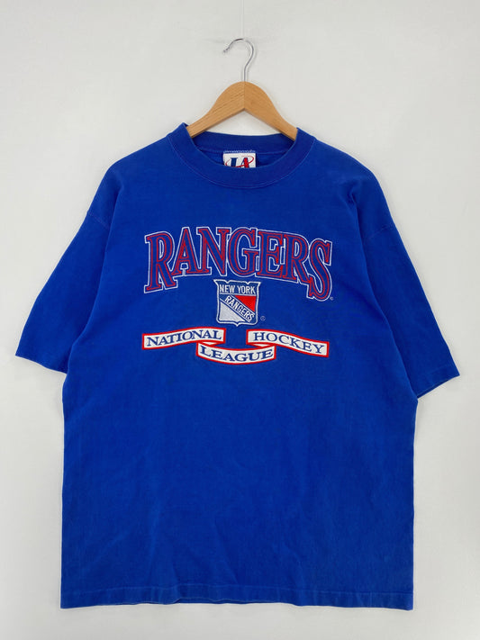 90’s NEW YORK RANGERS Made in USA Size L Vintage NHL T-shirt / G1155T