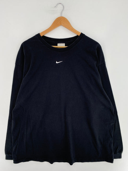 90’s NIKE CENTER SWOOSH Size XXL Vintage Long Sleeves T-Shirts / E9106T