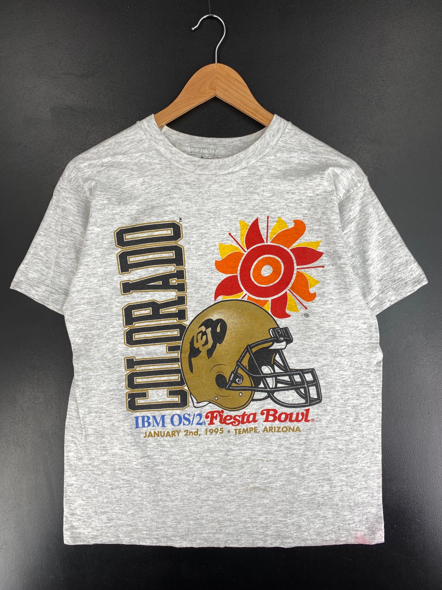 .1995 COLORADO BUFFALOES FIESTA BOWL Made in USA Size M Vintage NFL T-Shirt / E8944T