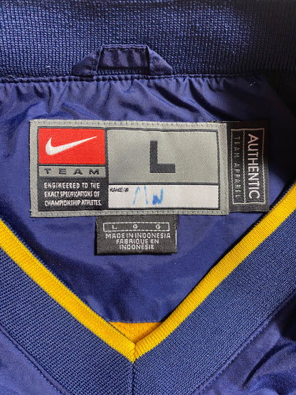 00' NIKE x WEST VIRGINIA Size L Vintage College Nylon Jacket / F510N