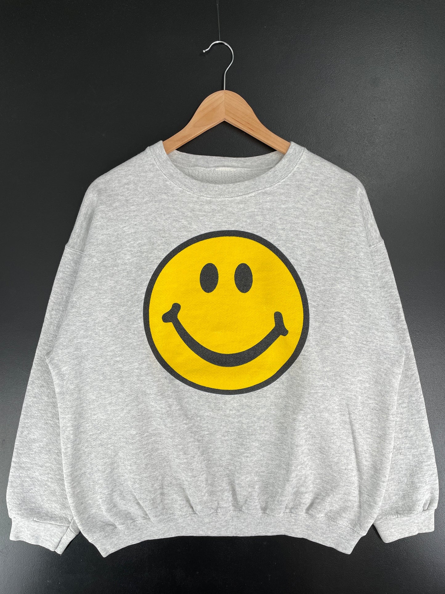 Vintage SMILEY FACE Size Approx.XL Sweat-shirt / F9892S