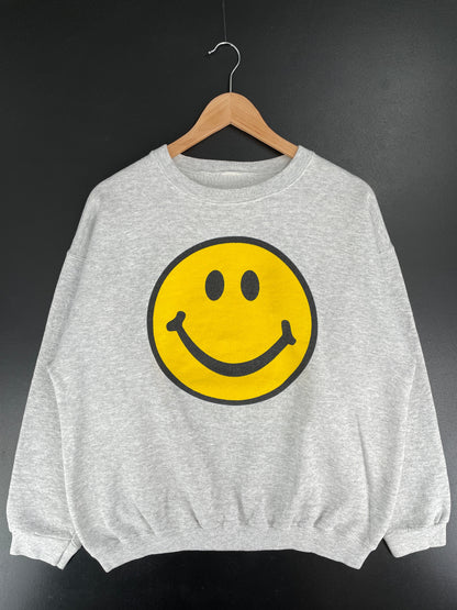 Vintage SMILEY FACE Size Approx.XL Sweat-shirt / F9892S