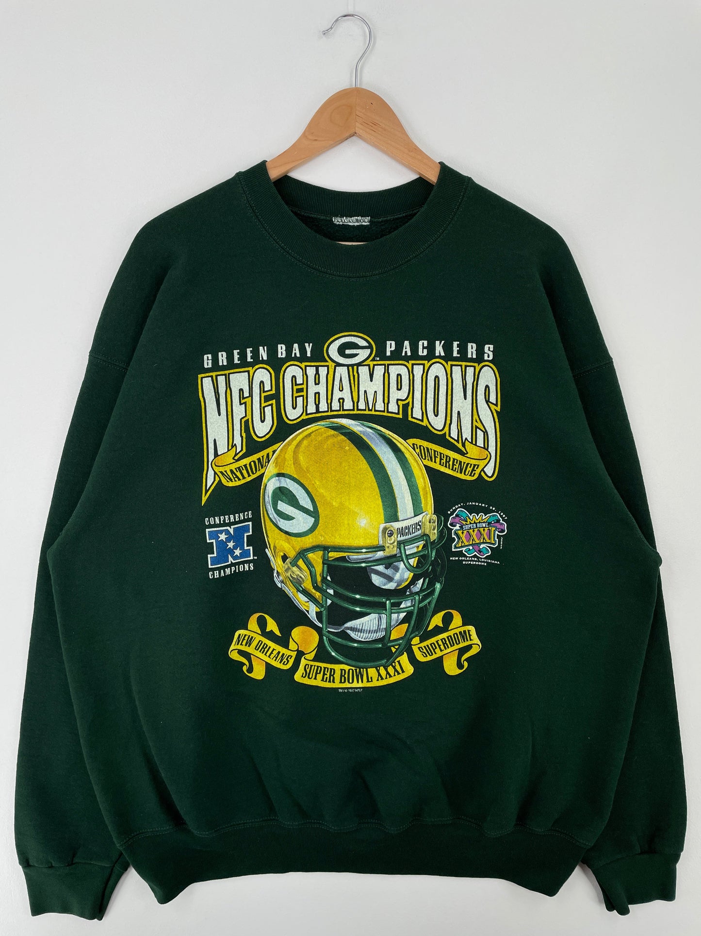 1997 GREEN BAY PACKERS Size Approx.XL Vintage NFL Sweat-Shirt / F1181S