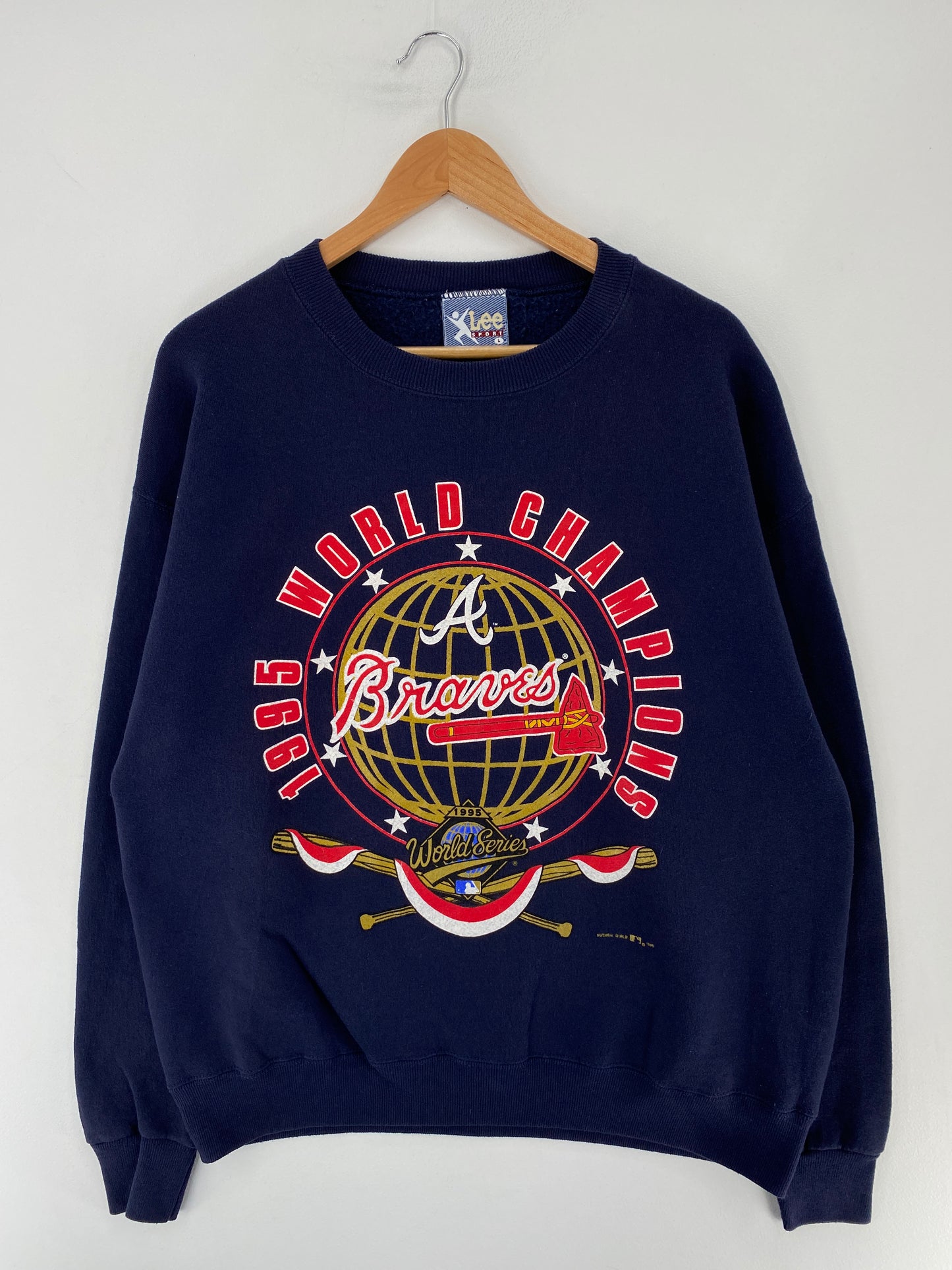 1995 ATLANTA BRVES Made in USA Size L MLB Sweat-Shirt / E8515S