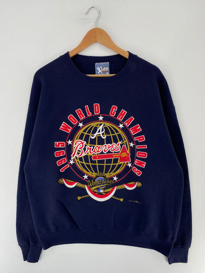 1995 ATLANTA BRVES Made in USA Size L MLB Sweat-Shirt / E8515S