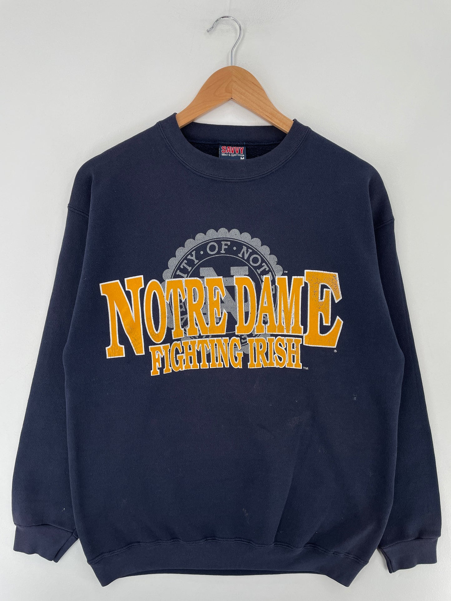 90's NOTRE DAME Made in USA Size M Vintage College Sweat-Shirt / G2942S