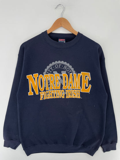 90's NOTRE DAME Made in USA Size M Vintage College Sweat-Shirt / G2942S