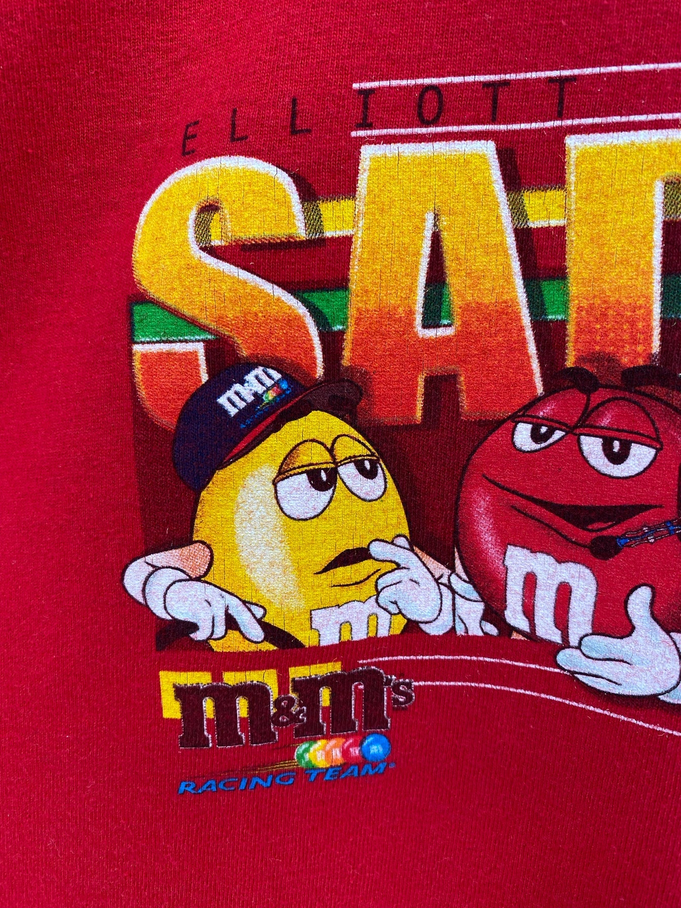 Vintage NASCAR M&M RACING Size No tag(Approx.XL) Racing T-Shirt / E9629T