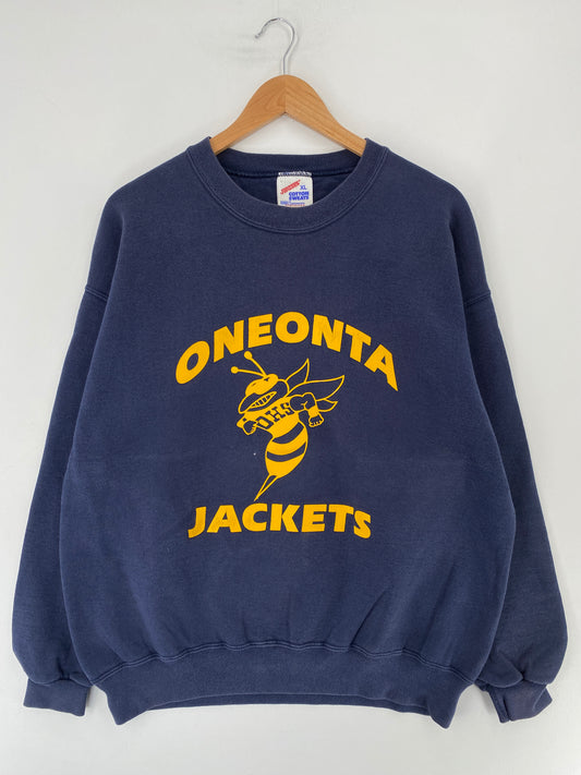 .90's ONEONTA JACKETS Made in USA Size XL College Sweat-Shirt / E8968S