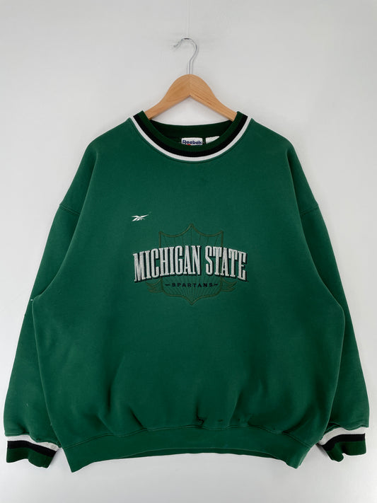 90’s MICHIGAN STATE SPARTANS Size XL Vintage Collge Sweat-Shirt / E7010S