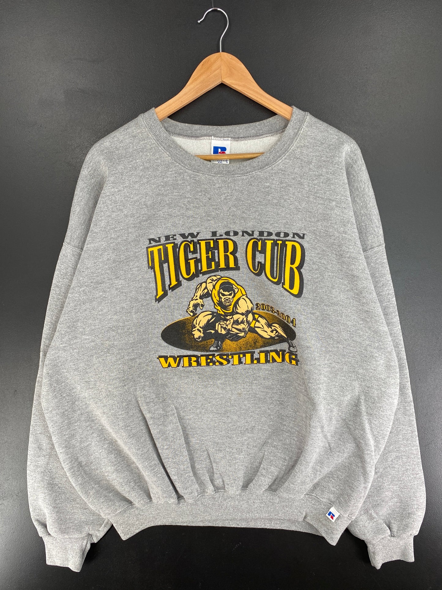 90's NEW LONDON TIGER CUB Size XXL Vintage College Sweat shirt / F6464S