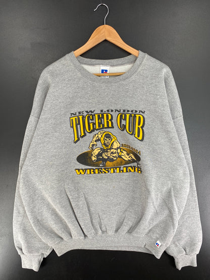 90's NEW LONDON TIGER CUB Size XXL Vintage College Sweat shirt / F6464S