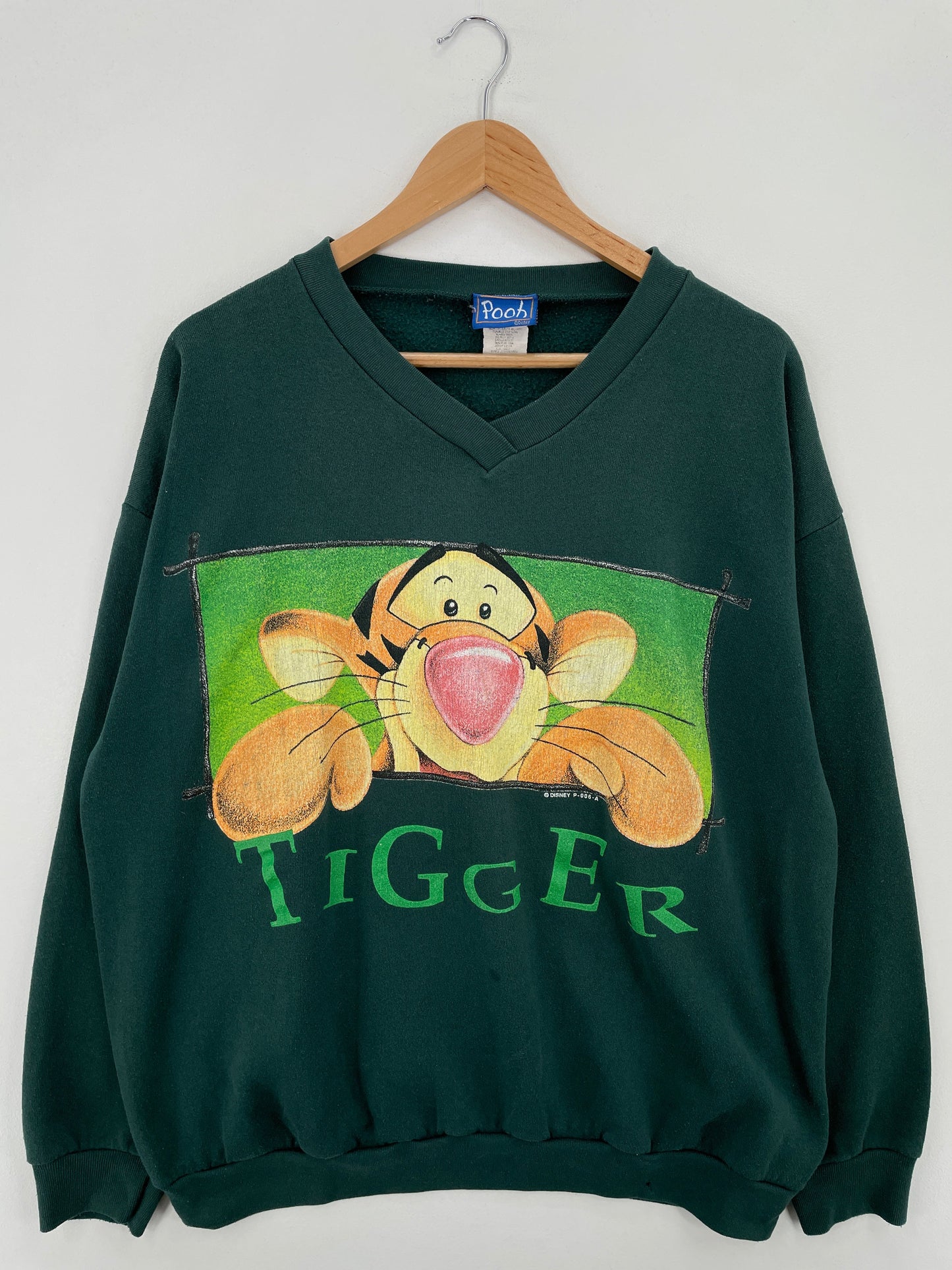 90's DISNEY TIGGER Made in USA Size XL Vintage Sweat-shirt / E7716S
