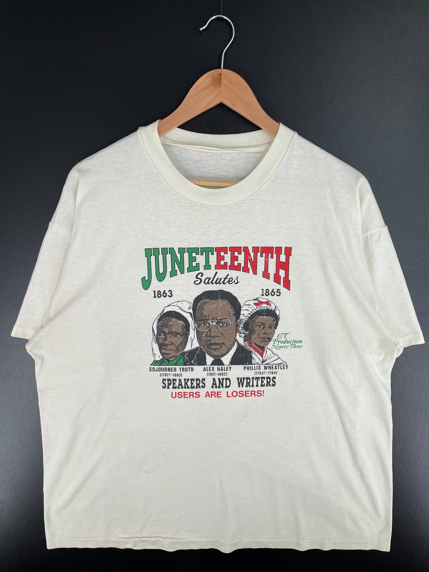 90’s JUNETEENTH Size No Tag(Approx.L-XL) Vintage T-shirt / E7120T