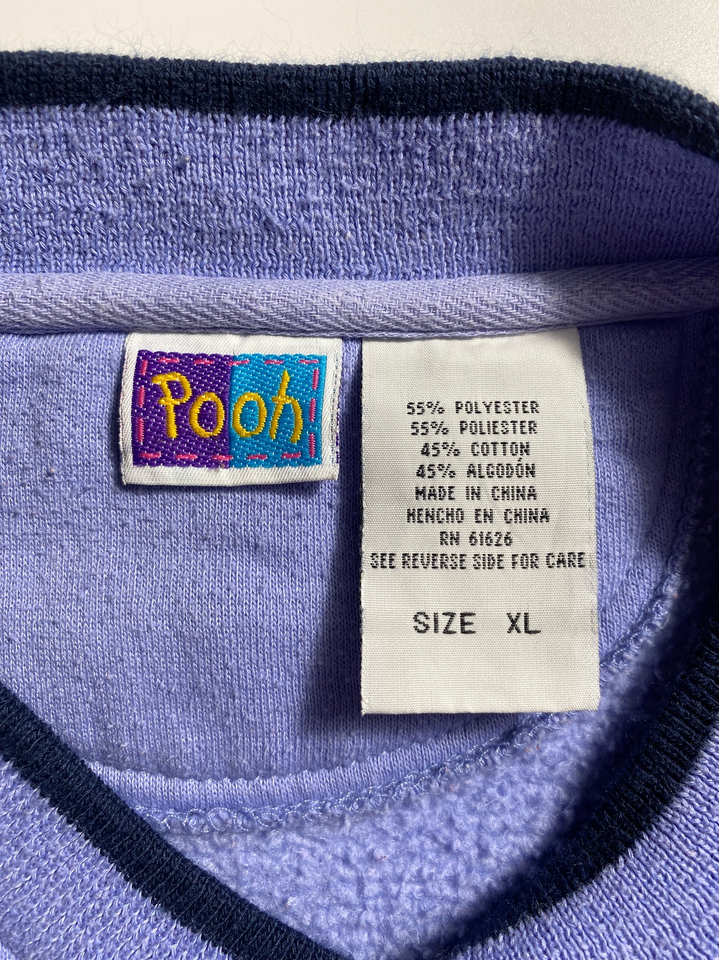 00' DISNEY POOH Size XL Vintage Sweat-shirt / E9471S