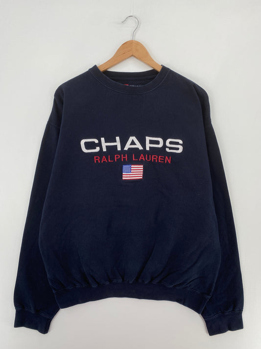 Vintage CHAPS RALPH LAUREN Size L Vintage Sweat-shirt / F1407S