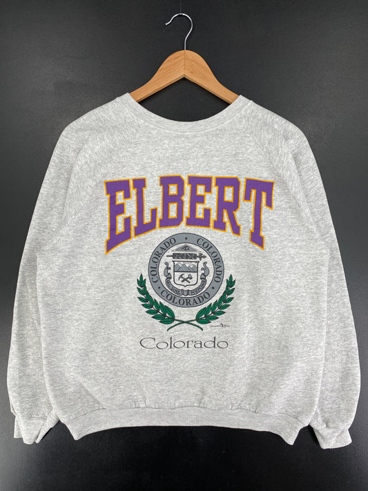 90's ELBERT COLORADO Made in USA Size L Vintage College Sweat-shirt / G3337S