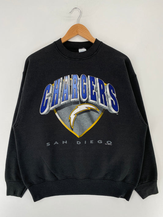 1995 SALEM x SAN DIEGO CHARGERS Made in USA Size L Vintage NFL Sweat-Shirt / E7997S