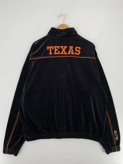Vintage NIKE x UNIVERSITY OF TEXAS Size XXL Vintage College Zip Up Jacket / F9616J