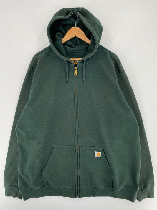 Vintage CARHARTT Size XXL Zip Up Hoodie Sweat-Shirt / F3511S
