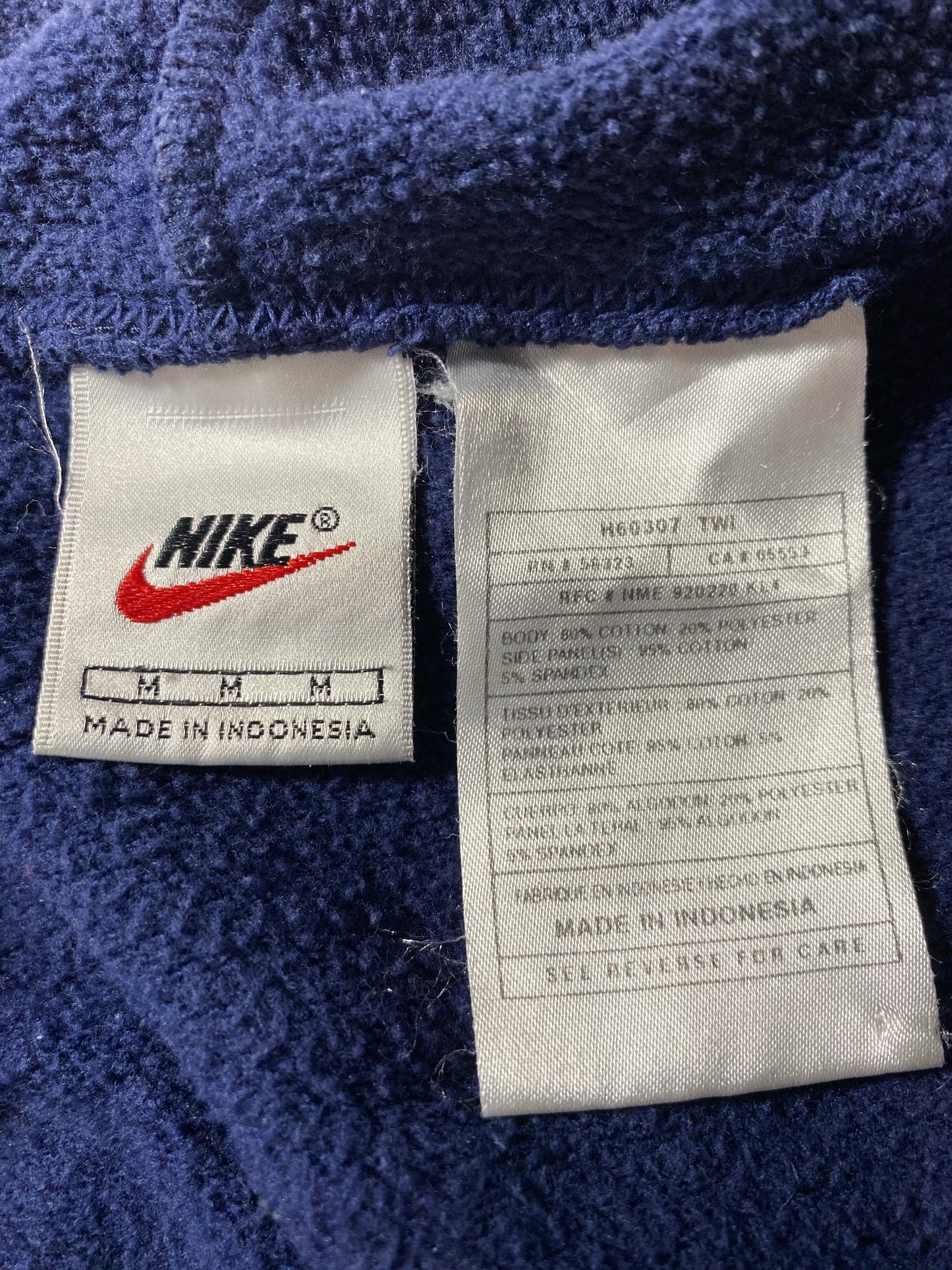 90's NIKE MINI SWOOSH Size M Vintage Half zip Hoodie Sweat-shirt / F9S