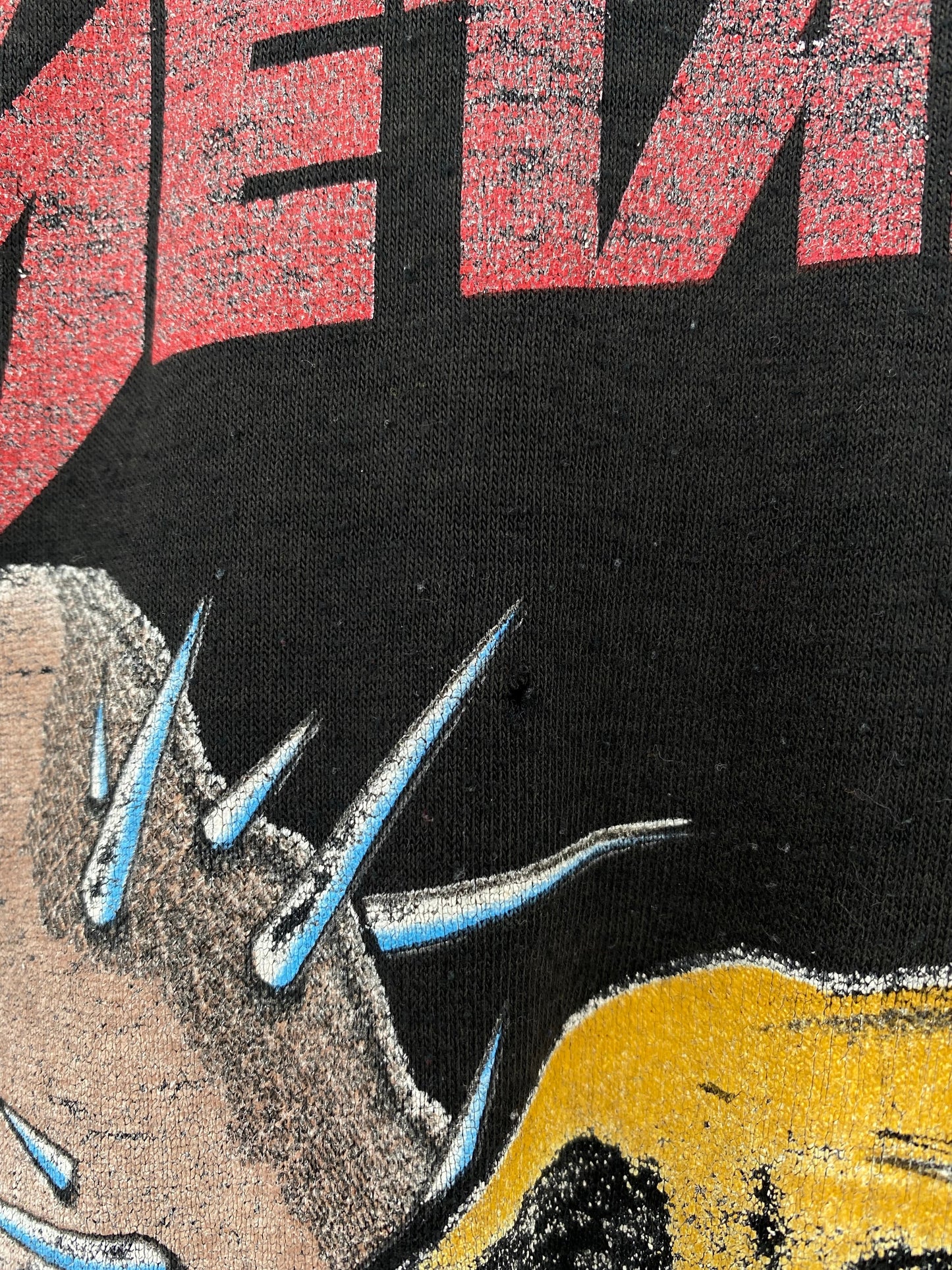 80’s METALLICA PUSHEAD Made in USA Size L Vintage Music T-shirt / F1676T