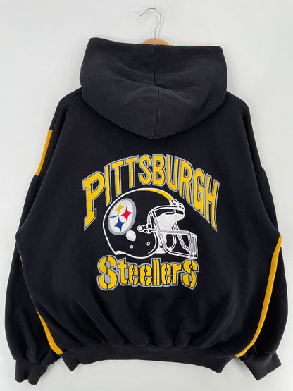 90’s PITTSBURGH STEELERS Made in USA Size XL Vintage Hoodie NFL Sweat-Shirt / F5773S