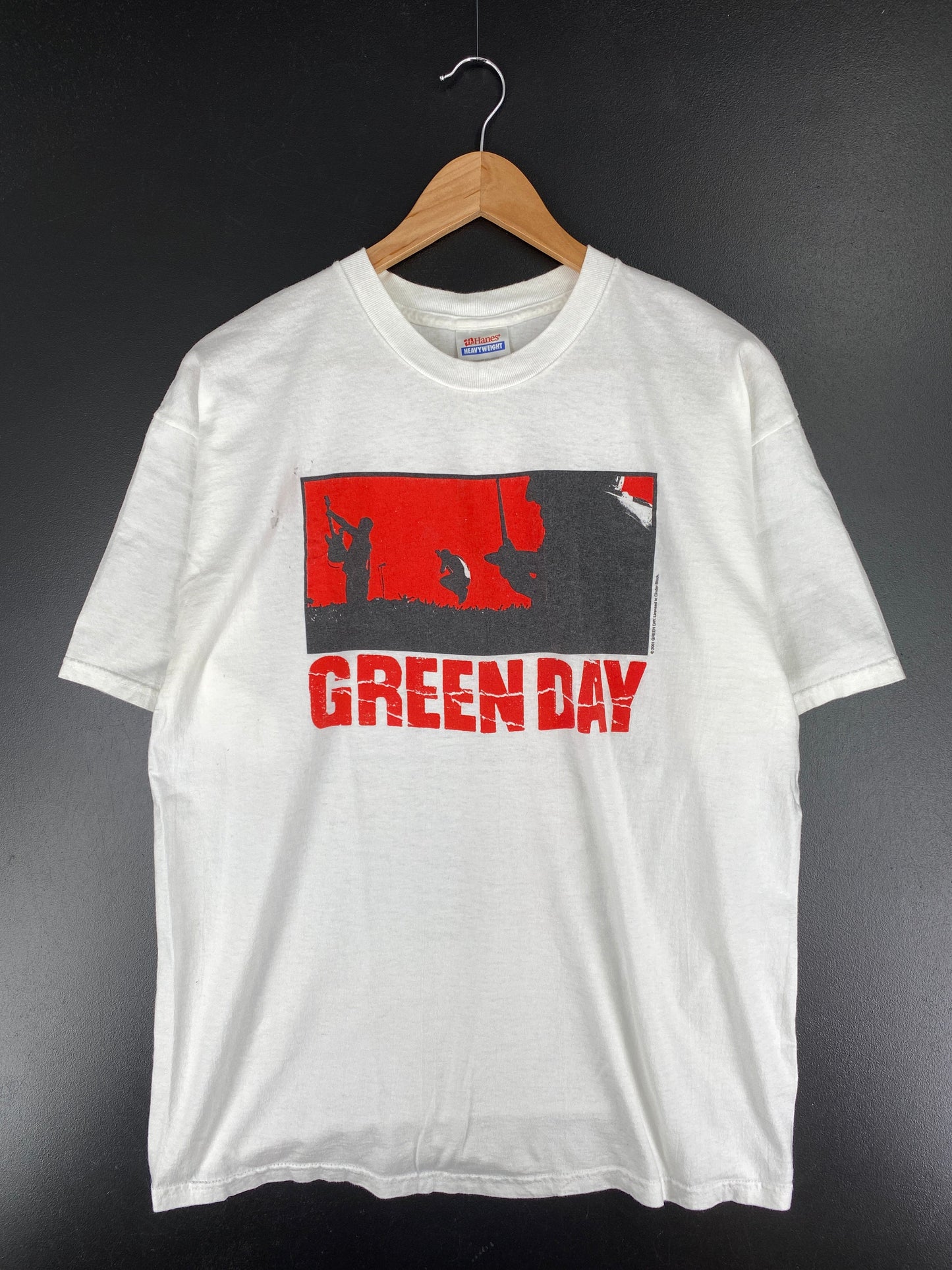 2001 GREEN DAY Size L Vintage Music T-Shirts /  F962T