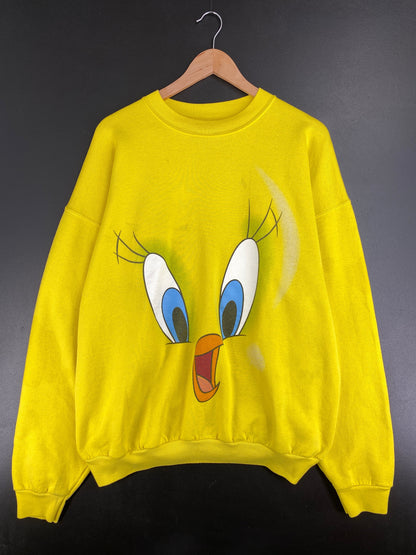2002 SIX FLAGS TWEETY Size XXL Vintage Sweat-shirt / F7646S