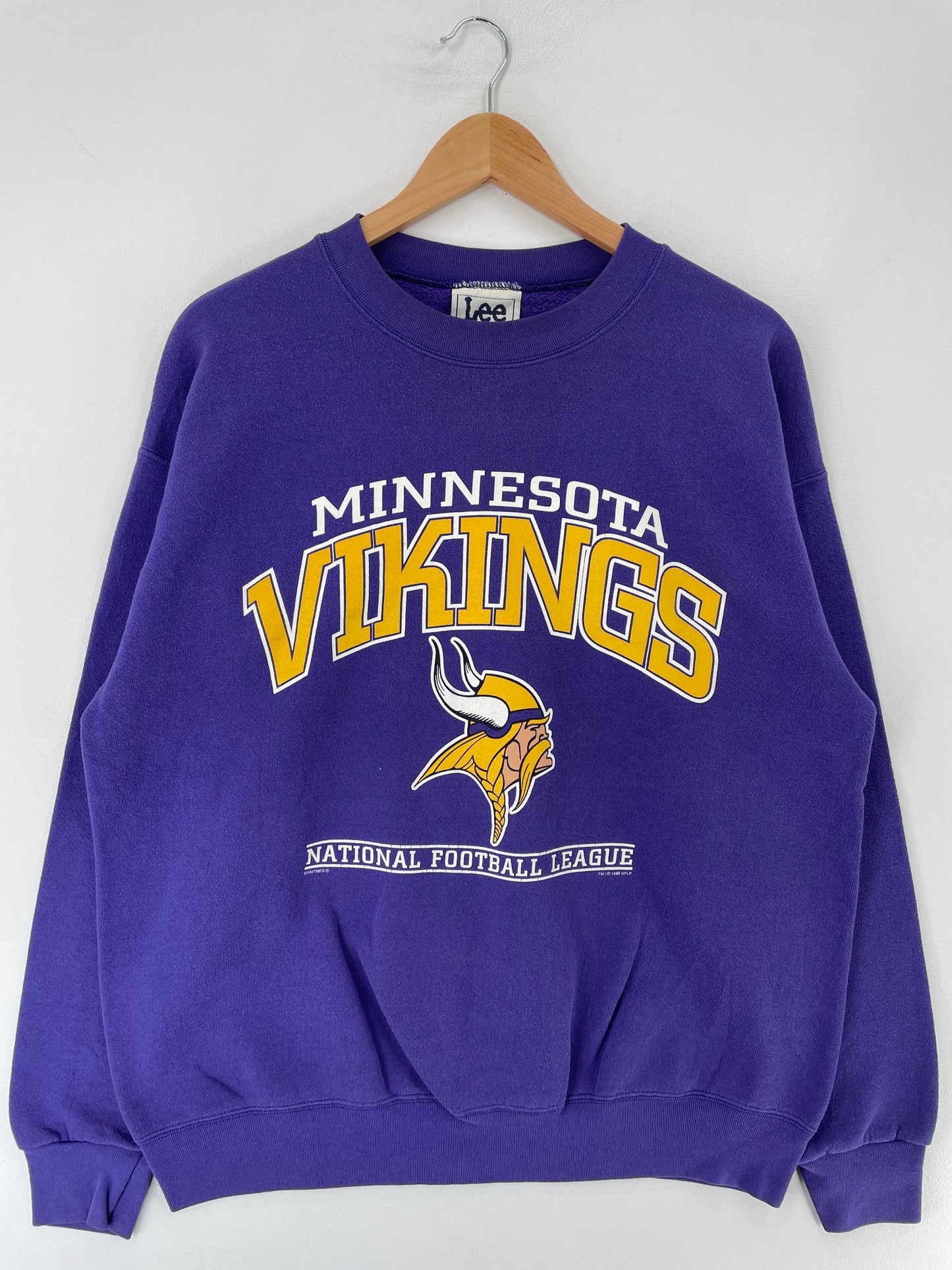 1998 MINNESOTA VIKINGS Made in USA Size L Vintage NFL Sweat-Shirt / G4180S
