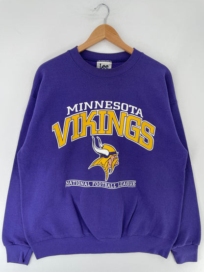 1998 MINNESOTA VIKINGS Made in USA Size L Vintage NFL Sweat-Shirt / G4180S
