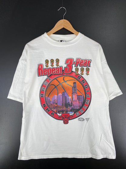 90's STARTER CHICAGO BULLS Size XL Vintage NBA T-Shirt / E8182T