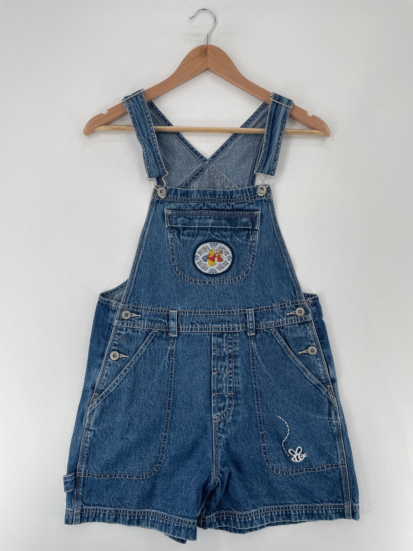 00' DISNEY WINNIE THE POOH Size M Vintage Denim Overall / E7877P