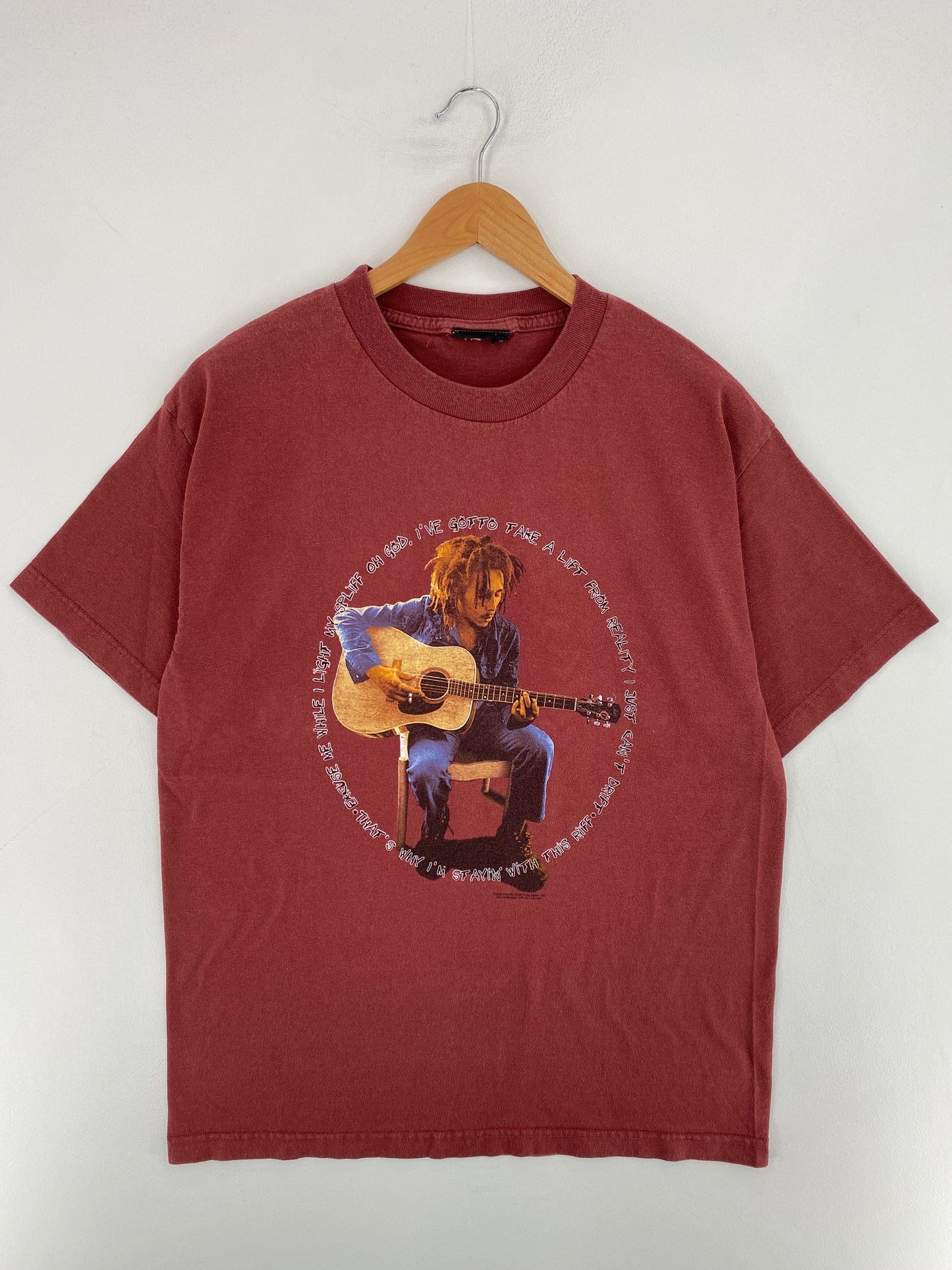 90's BOB MARLEY Size No Tag (Approx.L) Vintage Music T-Shirt / E9348T