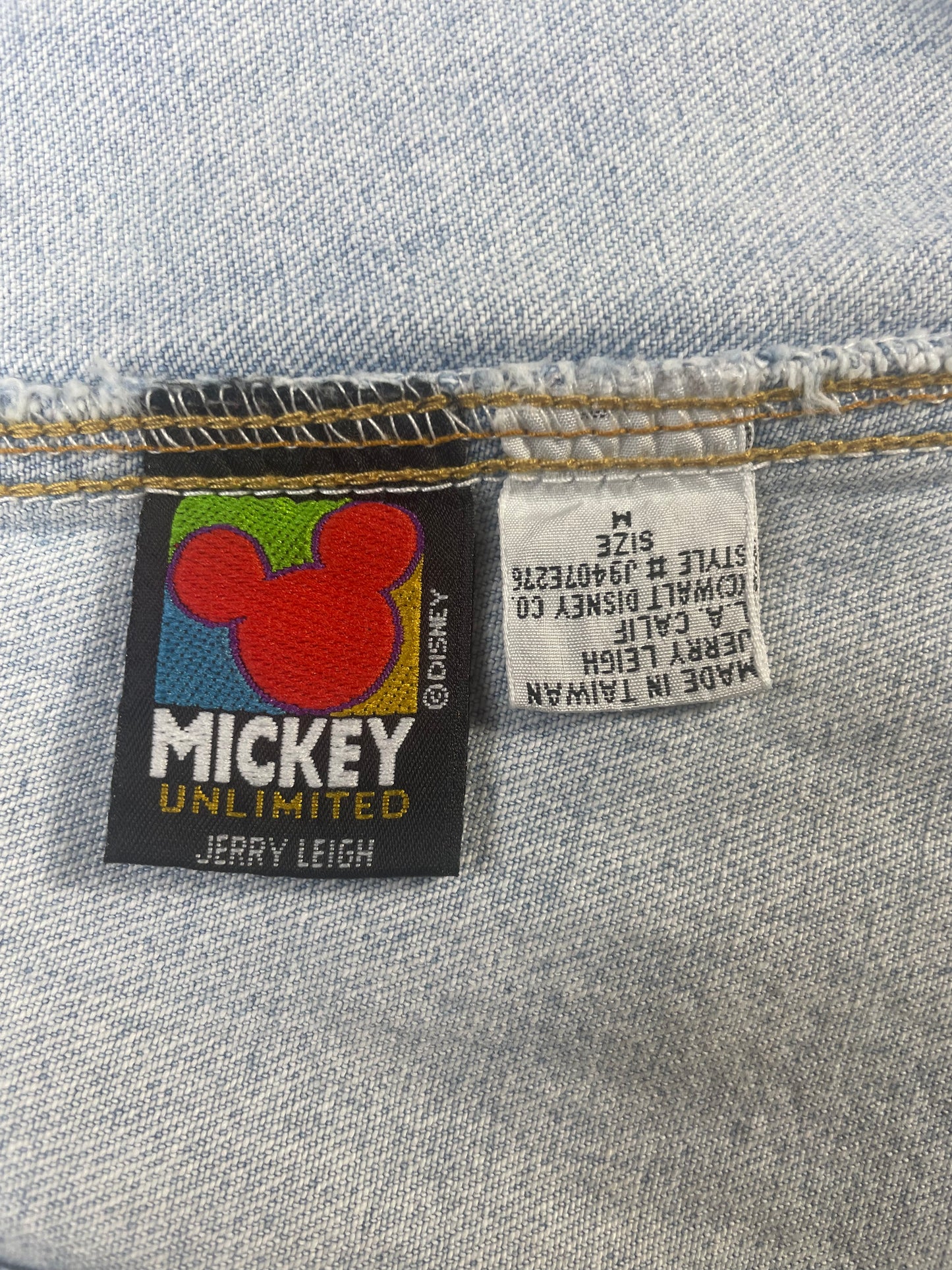 90's DISNEY MICKEY AND MINNIE Size Women's M Vintage Denim Overall / E8766P