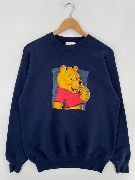 00' DISNEY WINNIE THE POOH Made in USA Size M Vintage Sweat-shirt / G932S