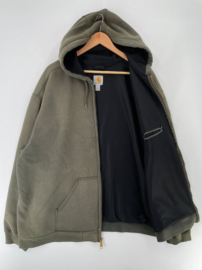 Vintage CARHARTT Size XXL Zip-up Hoodie Sweat-Shirt / E7937S